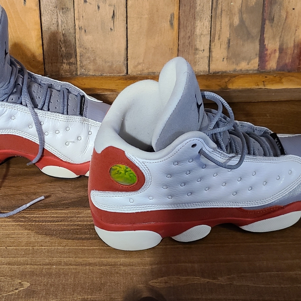 Jordan Men's White and Red Sneakers